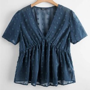 Blue Polka Dot Blouse